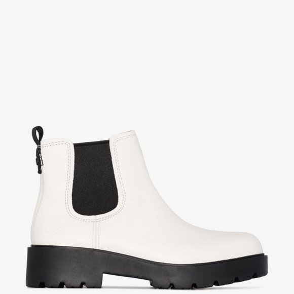 UGG Shoes - NEW UGG White Markstrum Leather Ankle Boots